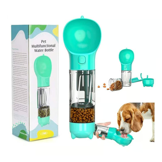 🐾💧 BOTELLA PORTÁTIL 4 EN 1 PARA MASCOTAS