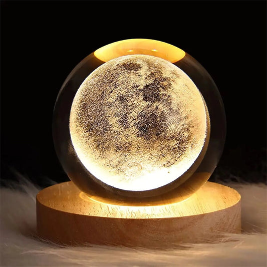 🌕✨ Lámpara Luna Llena 3D Flotante – Magia que levita en tu escritorio