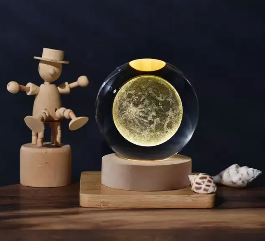 🌕✨ Lámpara Luna Llena 3D Flotante – Magia que levita en tu escritorio