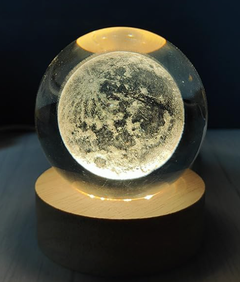 🌕✨ Lámpara Luna Llena 3D Flotante – Magia que levita en tu escritorio